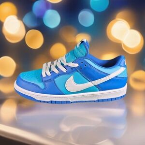 Nike Dunk Low White Men Sneakers Marina Blue and White Sneakers Brand New
